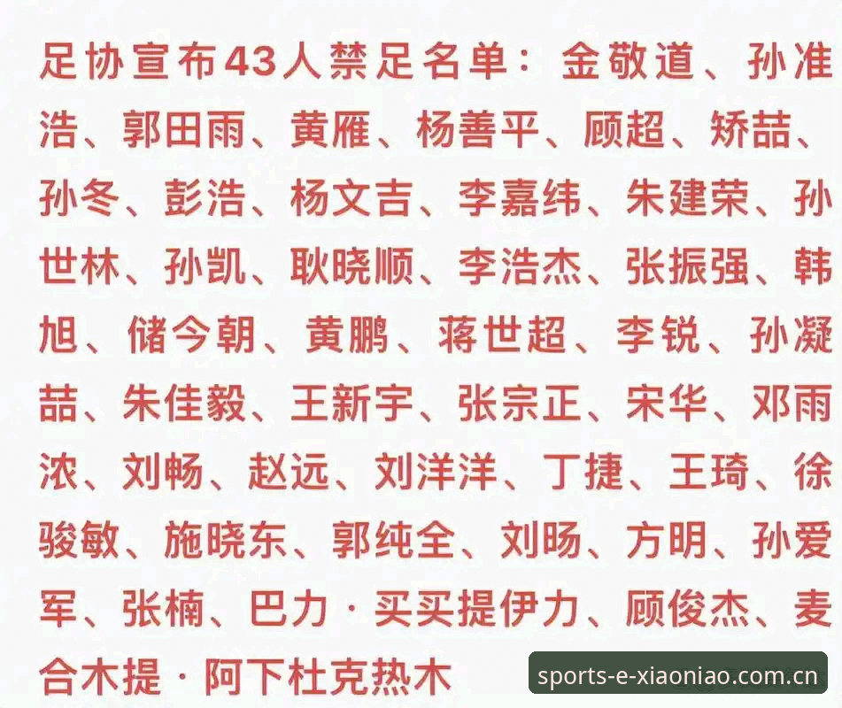 小鸟体育怎么样 中国足协第三批禁足名单公布后,如何通过小鸟体育官网快速了解具体处罚内容?